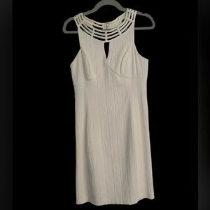 Size 6, worn once, white, knee length, Suzi CHIN for maggy boutique